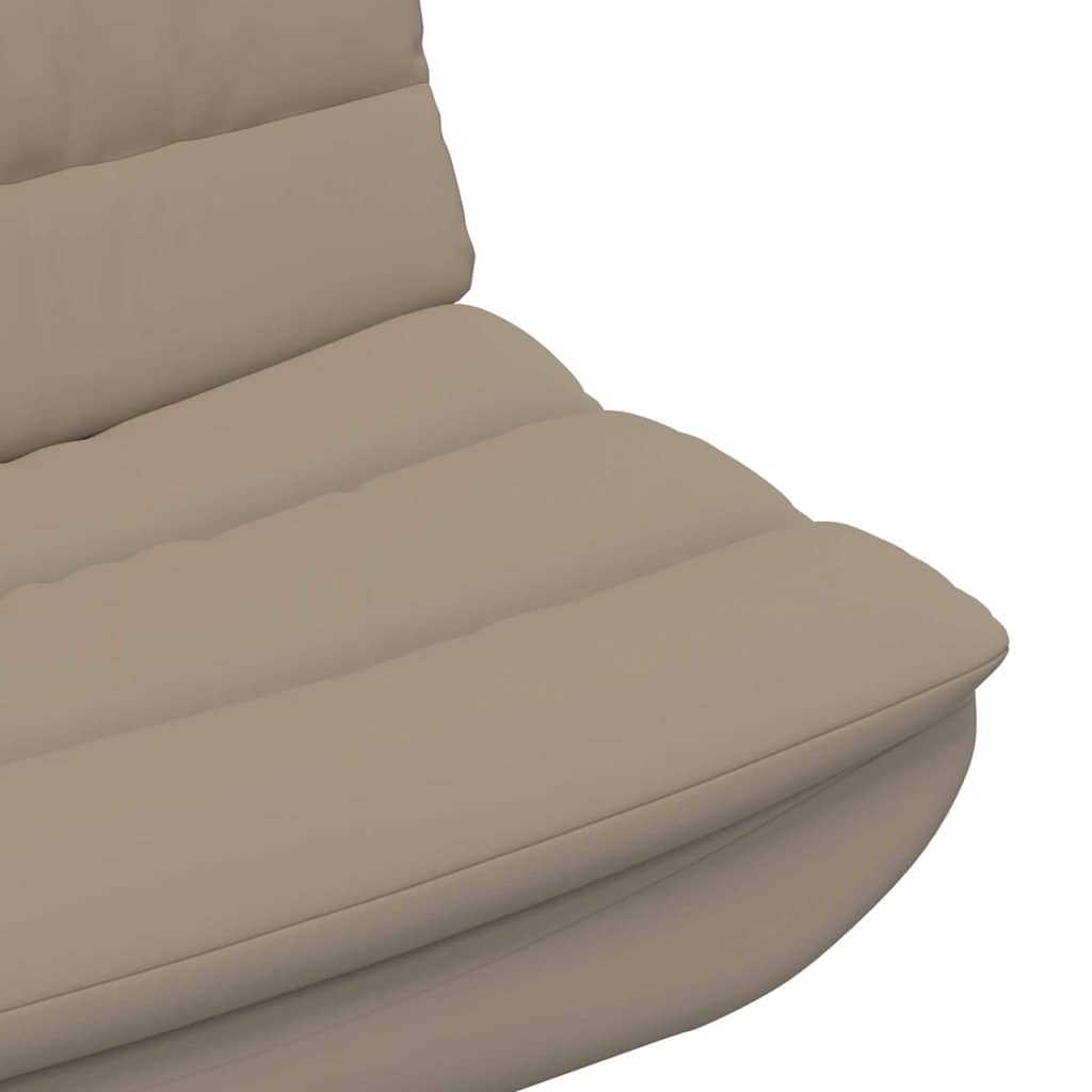 vidaXL Fotel obrotowy Cappuccino 63 x 75 x 76 cm Ekoskóra