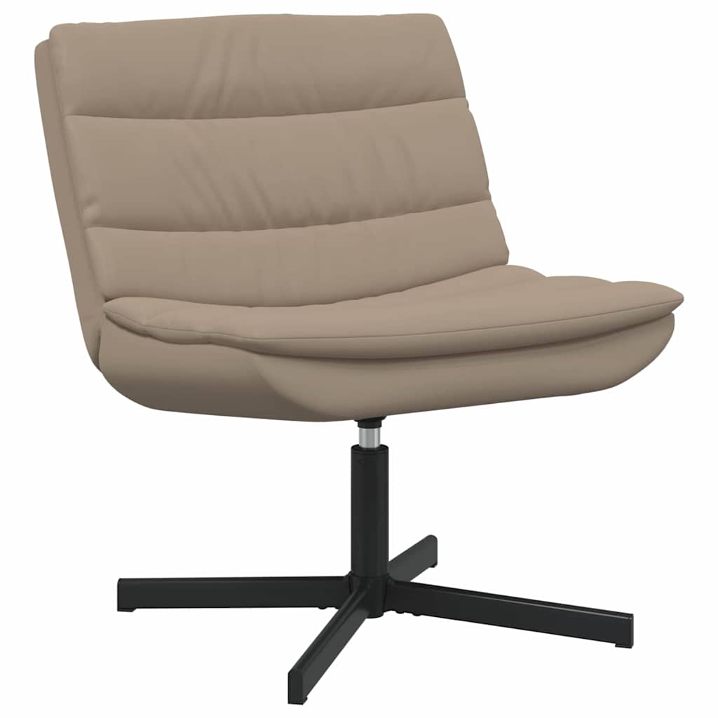 vidaXL Fotel obrotowy Cappuccino 63 x 75 x 76 cm Ekoskóra