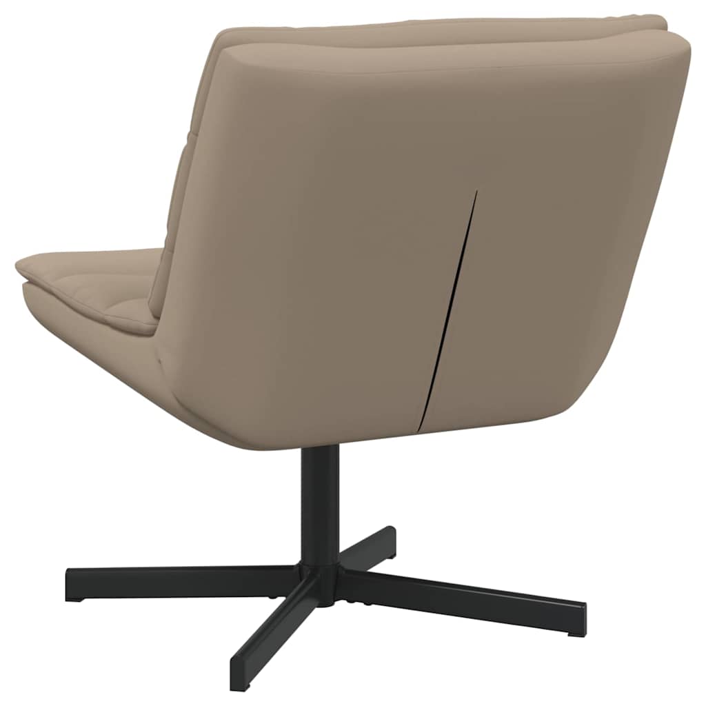 vidaXL Fotel obrotowy Cappuccino 63 x 75 x 76 cm Ekoskóra