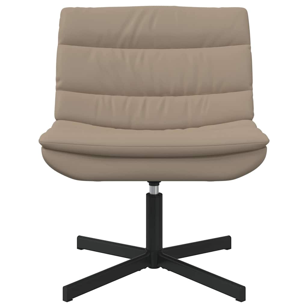 vidaXL Fotel obrotowy Cappuccino 63 x 75 x 76 cm Ekoskóra
