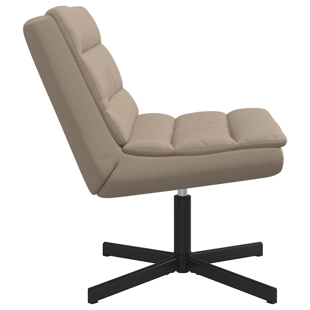 vidaXL Fotel obrotowy Cappuccino 63 x 75 x 76 cm Ekoskóra
