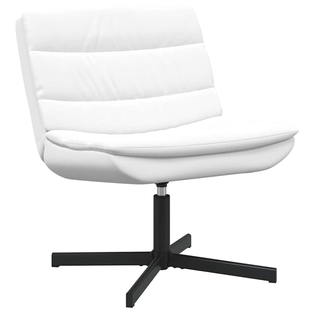vidaXL Fotel obrotowy Biały 63 x 75 x 76 cm Ekoskóra