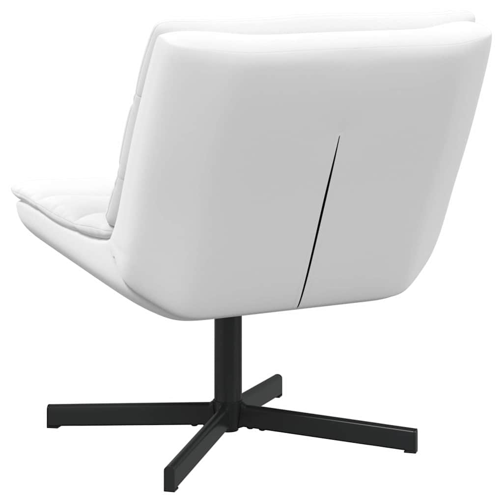 vidaXL Fotel obrotowy Biały 63 x 75 x 76 cm Ekoskóra