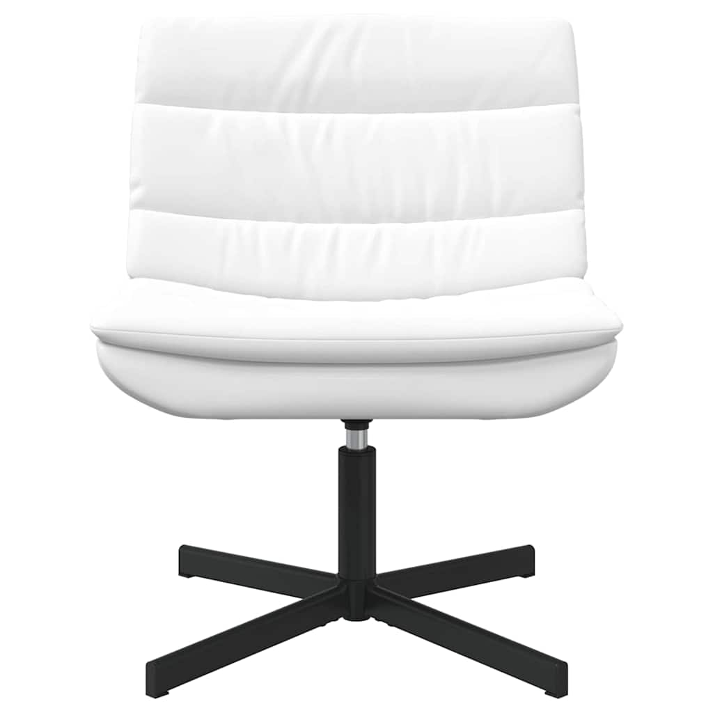 vidaXL Fotel obrotowy Biały 63 x 75 x 76 cm Ekoskóra