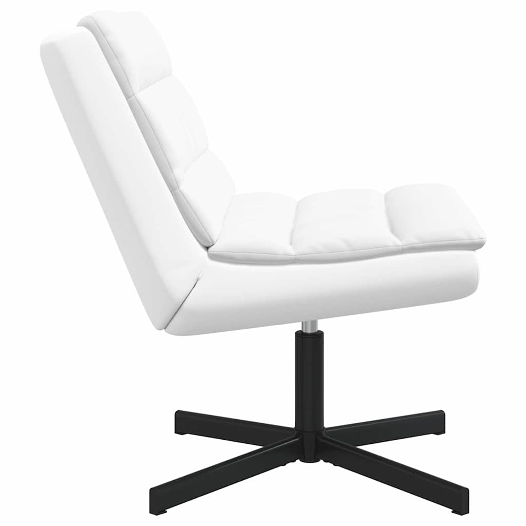 vidaXL Fotel obrotowy Biały 63 x 75 x 76 cm Ekoskóra