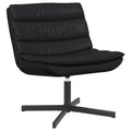 vidaXL Fotel obrotowy Czarny 63 x 75 x 76 cm Błyszczący PU