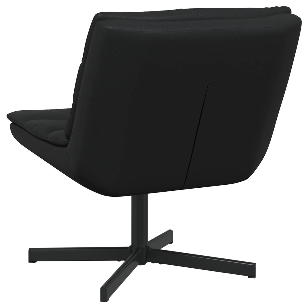 vidaXL Fotel obrotowy Czarny 63 x 75 x 76 cm Błyszczący PU