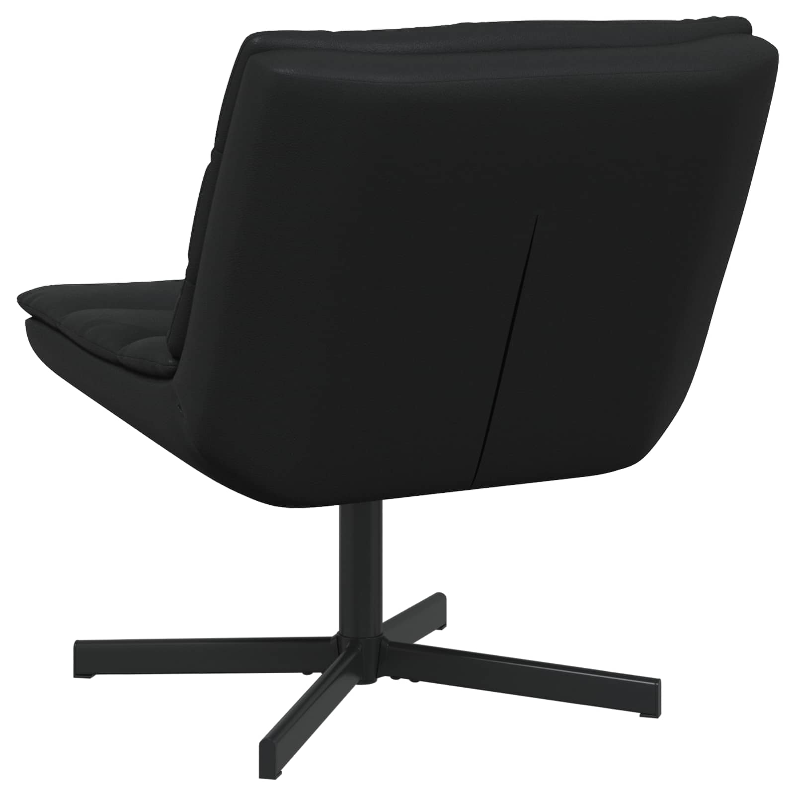 vidaXL Fotel obrotowy Czarny 63 x 75 x 76 cm Błyszczący PU