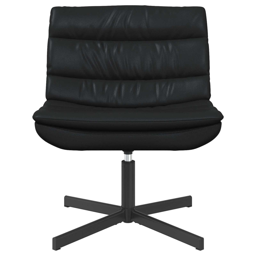 vidaXL Fotel obrotowy Czarny 63 x 75 x 76 cm Błyszczący PU