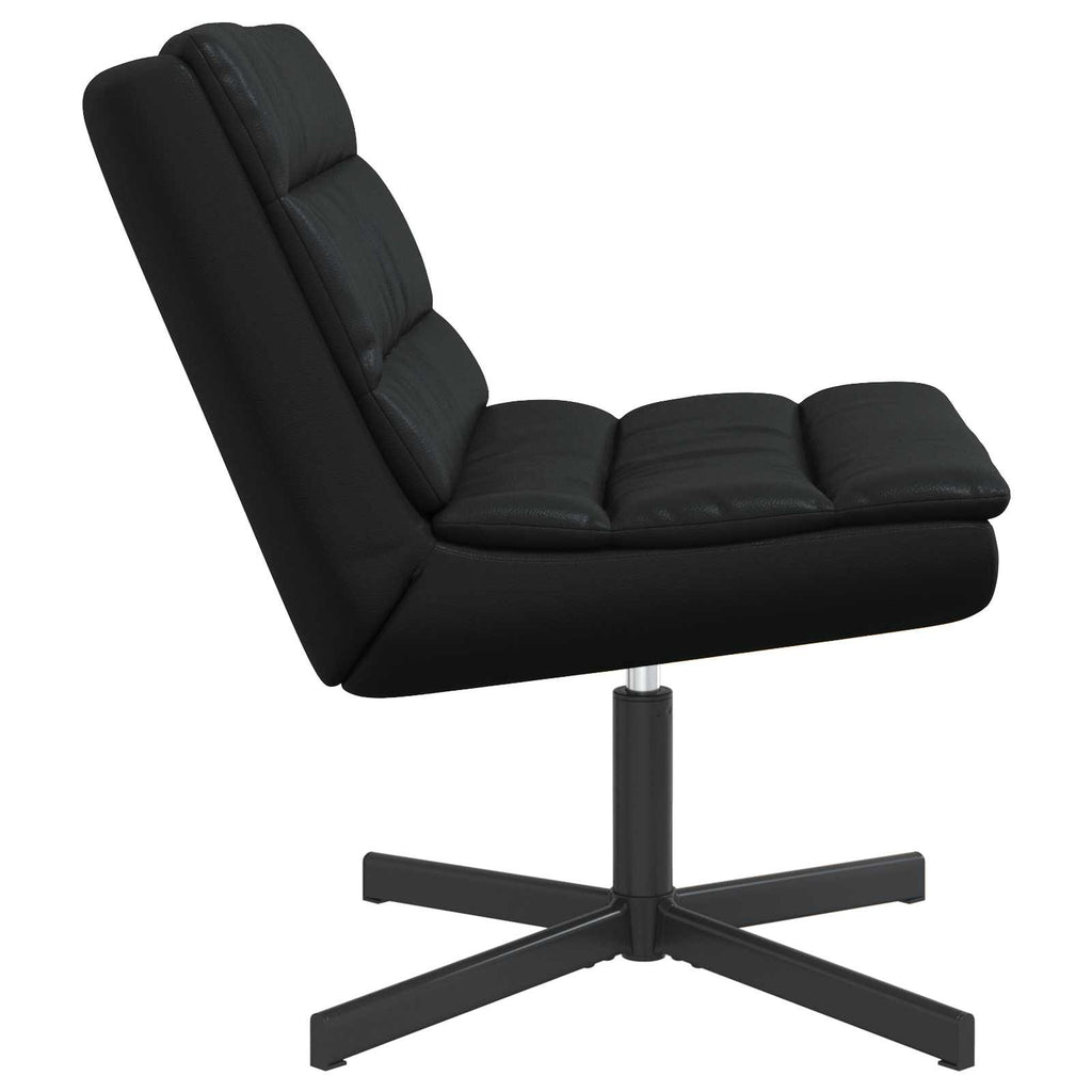 vidaXL Fotel obrotowy Czarny 63 x 75 x 76 cm Błyszczący PU