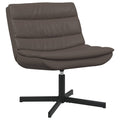 vidaXL Fotel obrotowy Brązowy 63 x 75 x 76 cm Błyszczący PU