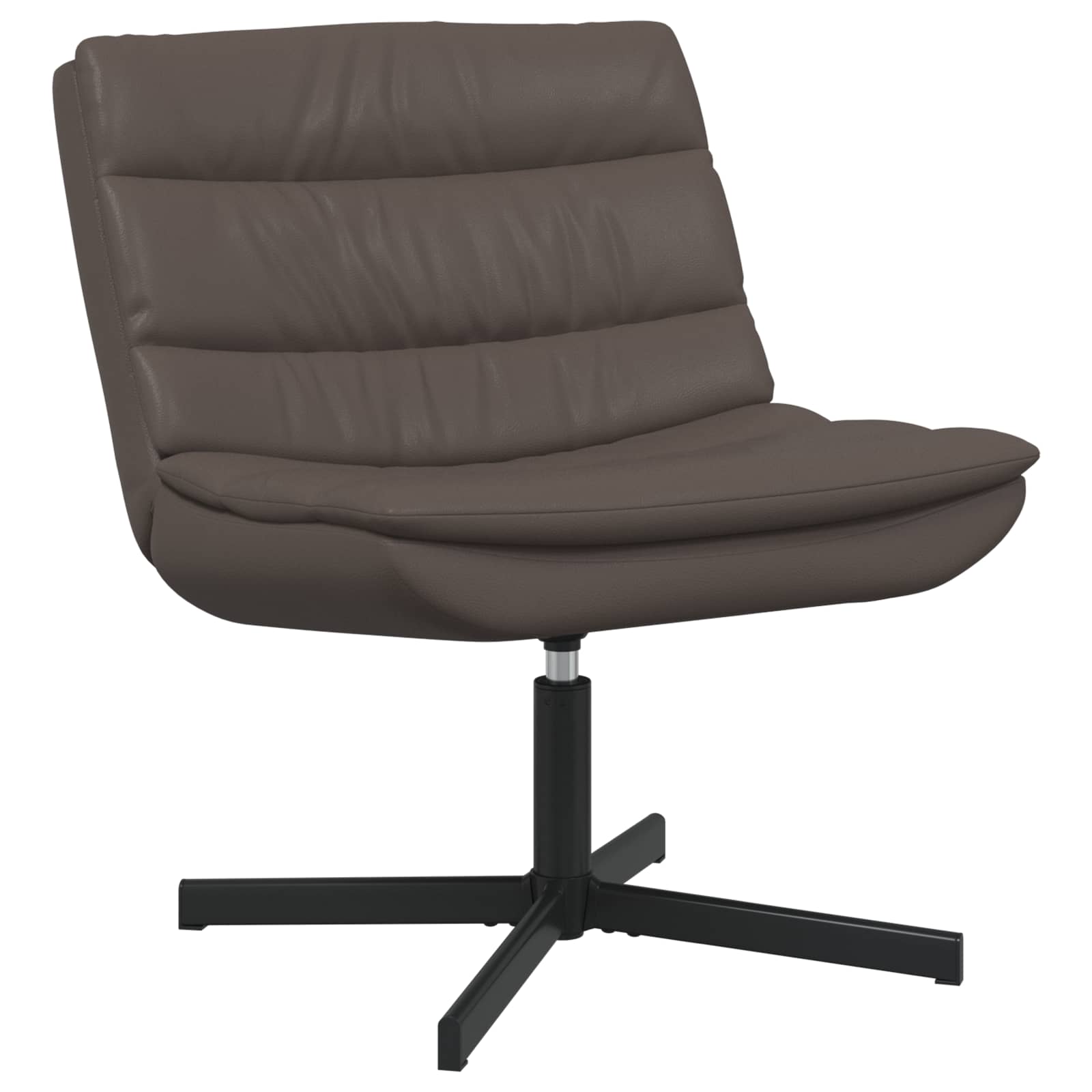 vidaXL Fotel obrotowy Brązowy 63 x 75 x 76 cm Błyszczący PU