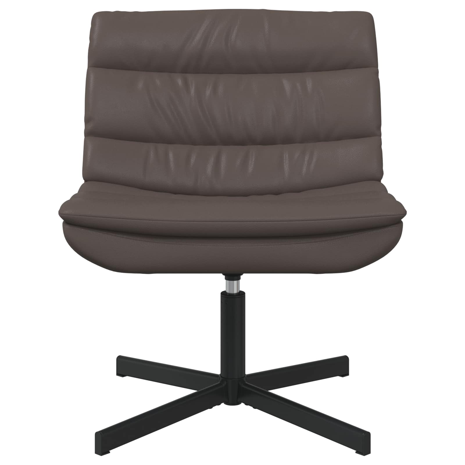 vidaXL Fotel obrotowy Brązowy 63 x 75 x 76 cm Błyszczący PU