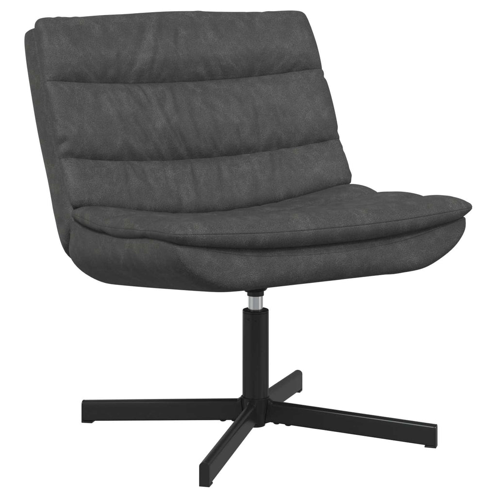 vidaXL Fotel obrotowy Czarny 63 x 75 x 76 cm Antyczny PU