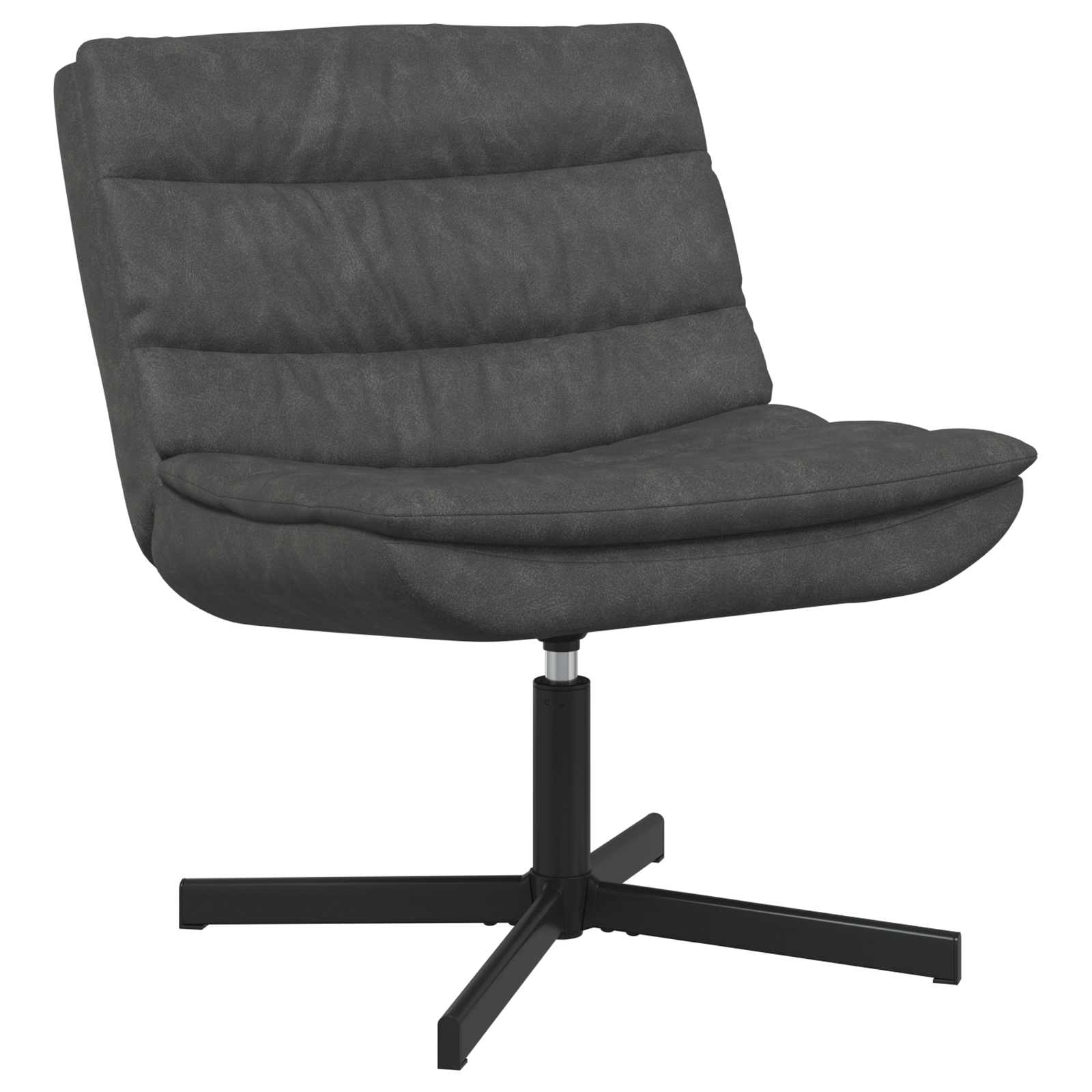 vidaXL Fotel obrotowy Czarny 63 x 75 x 76 cm Antyczny PU