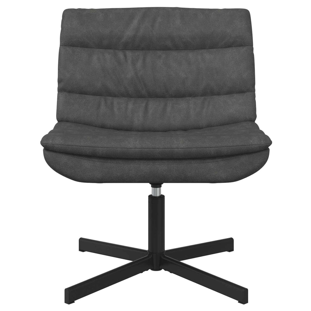 vidaXL Fotel obrotowy Czarny 63 x 75 x 76 cm Antyczny PU
