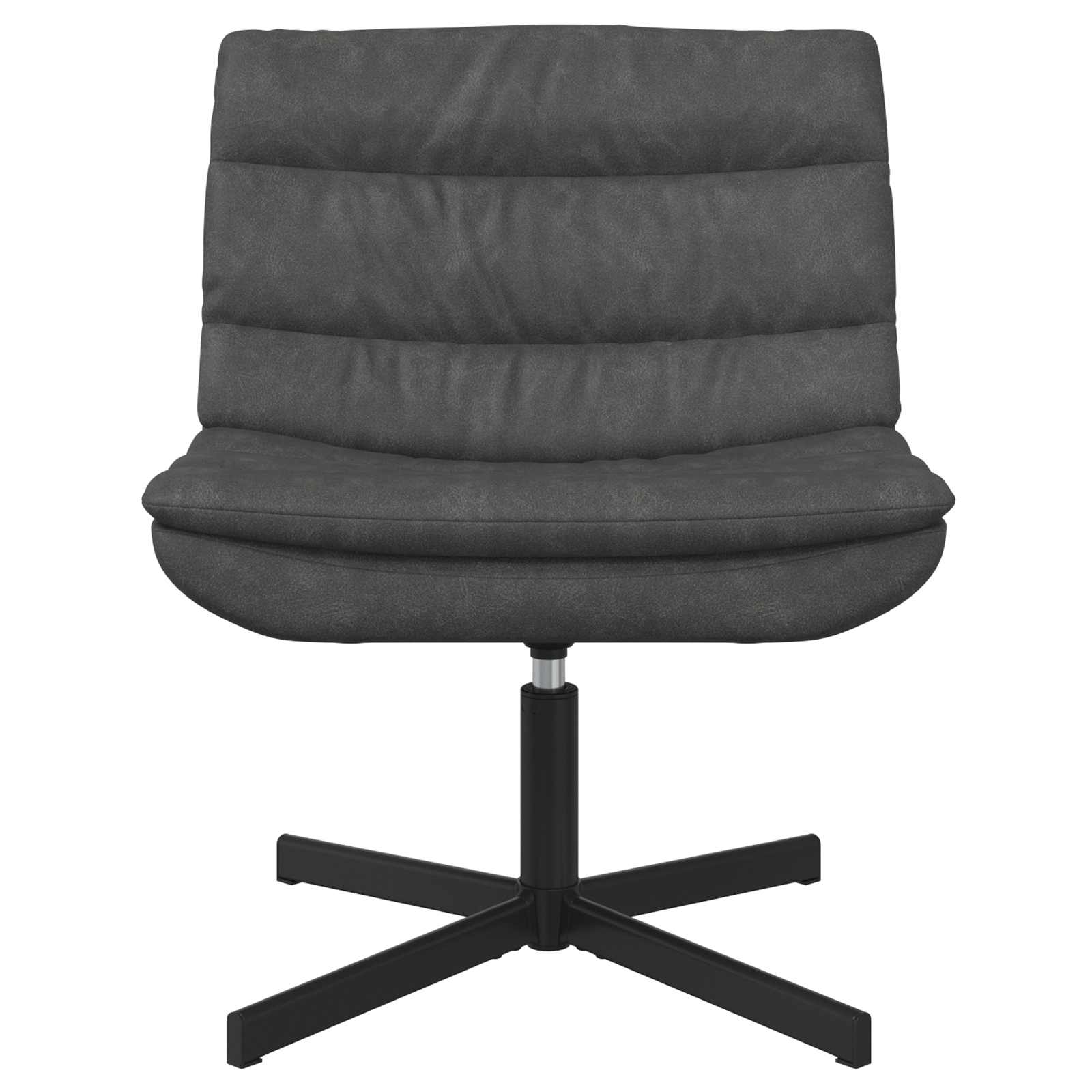 vidaXL Fotel obrotowy Czarny 63 x 75 x 76 cm Antyczny PU