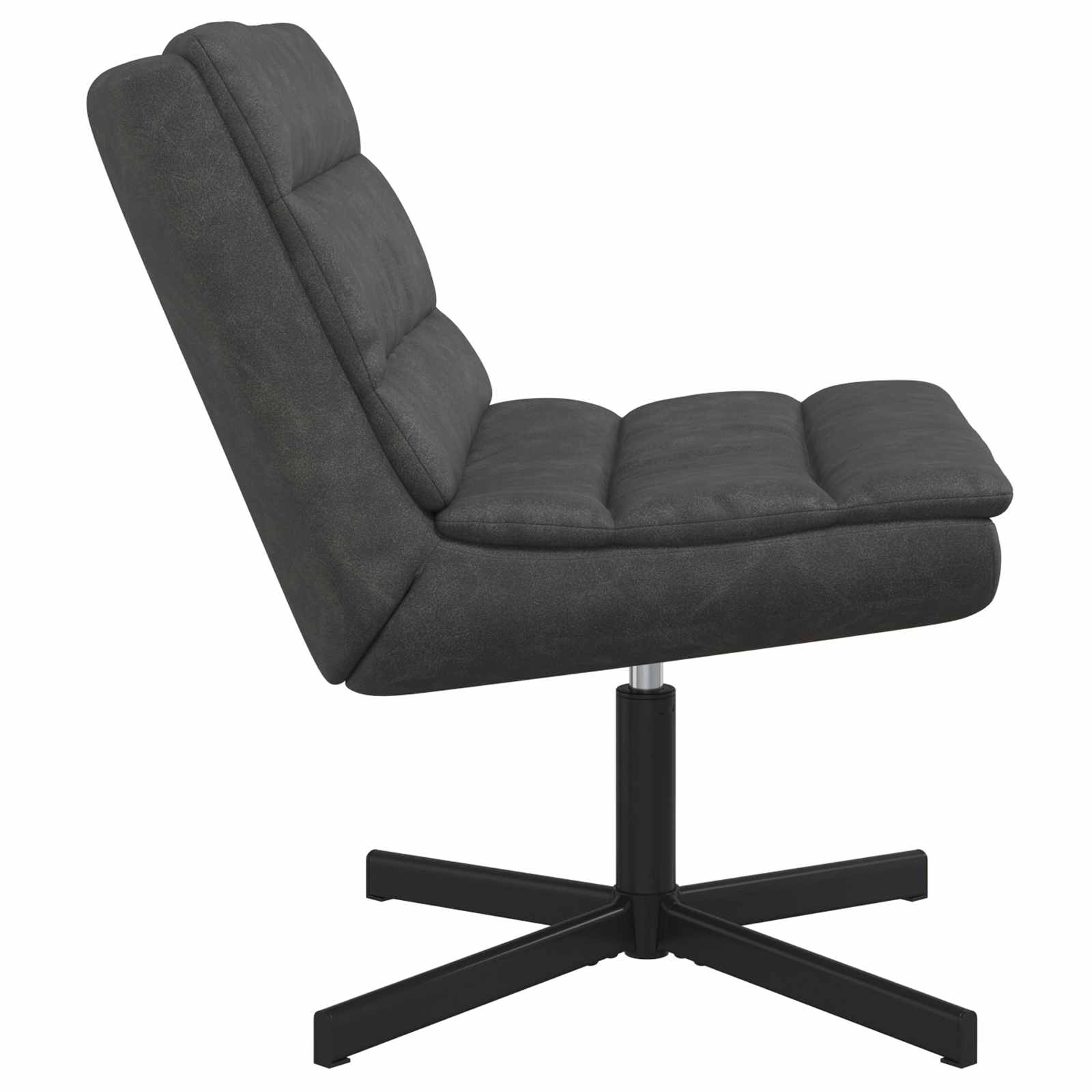 vidaXL Fotel obrotowy Czarny 63 x 75 x 76 cm Antyczny PU