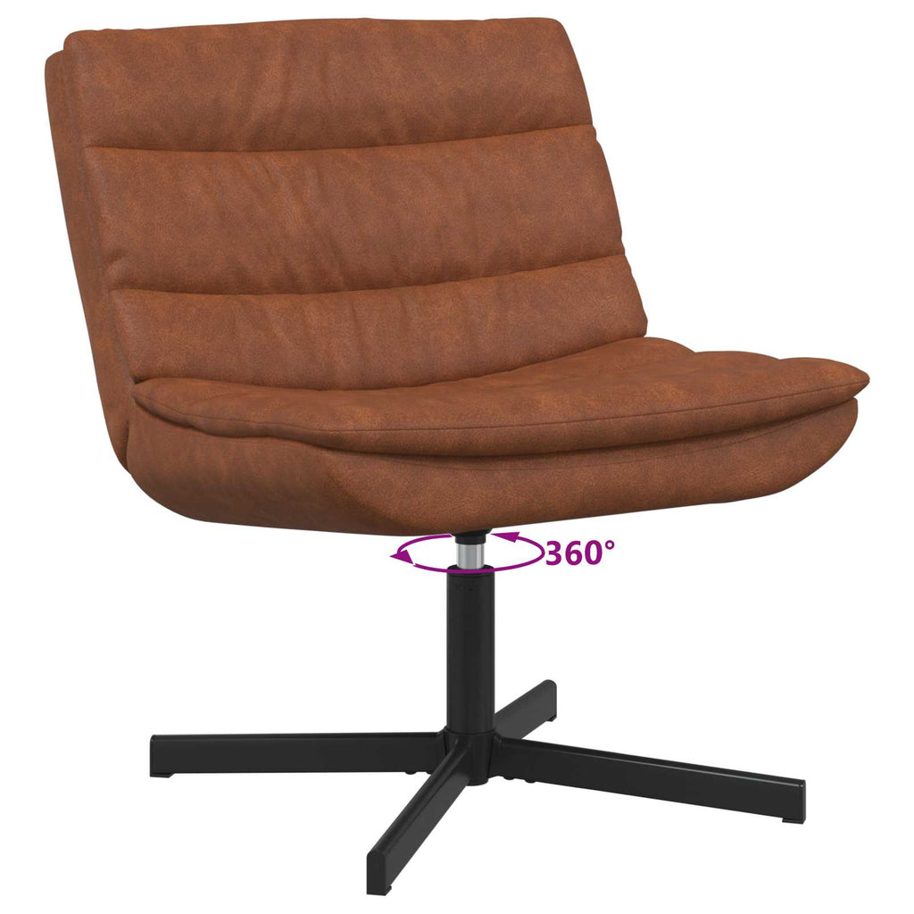 vidaXL Fotel obrotowy Brązowy 63 x 75 x 76 cm Antyczny PU