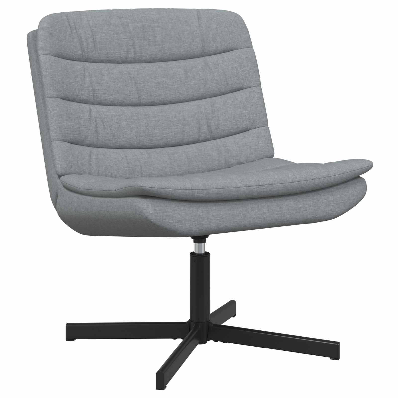 vidaXL Fotel obrotowy Jasnoszary 63 x 75 x 76 cm tkanina