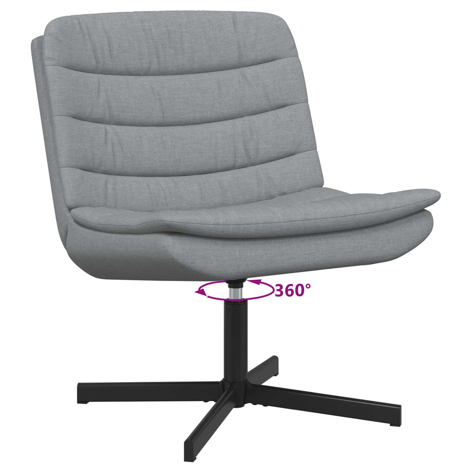 vidaXL Fotel obrotowy Jasnoszary 63 x 75 x 76 cm tkanina