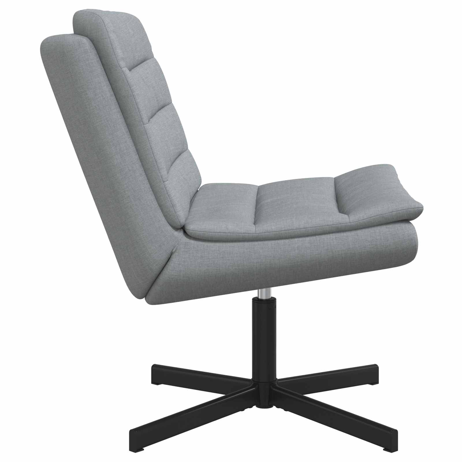vidaXL Fotel obrotowy Jasnoszary 63 x 75 x 76 cm tkanina