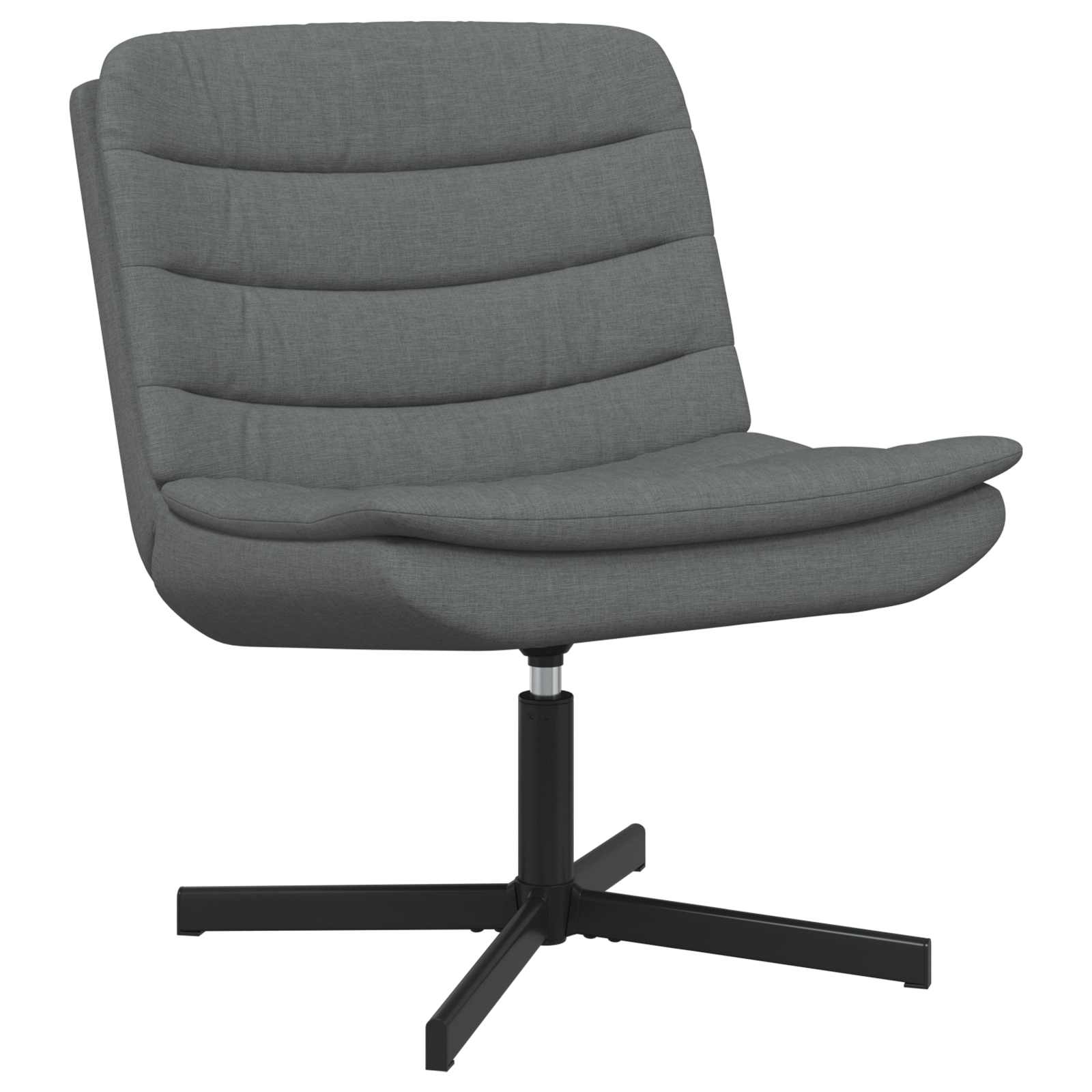 vidaXL Fotel obrotowy Ciemnoszary 63 x 75 x 76 cm tkanina