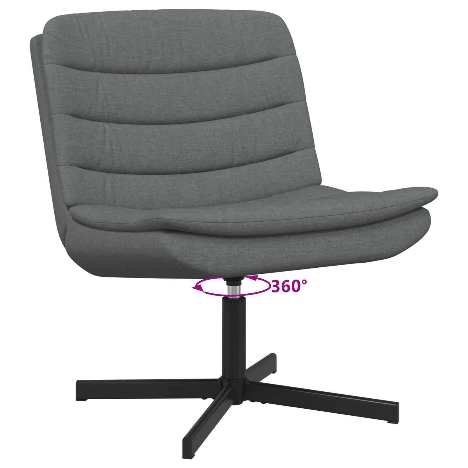 vidaXL Fotel obrotowy Ciemnoszary 63 x 75 x 76 cm tkanina