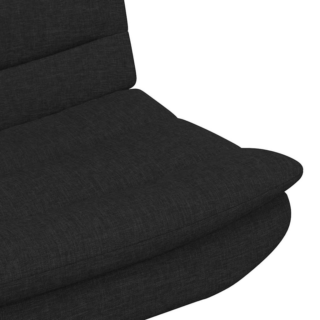 vidaXL Fotel obrotowy Czarny 63 x 75 x 76 cm tkanina