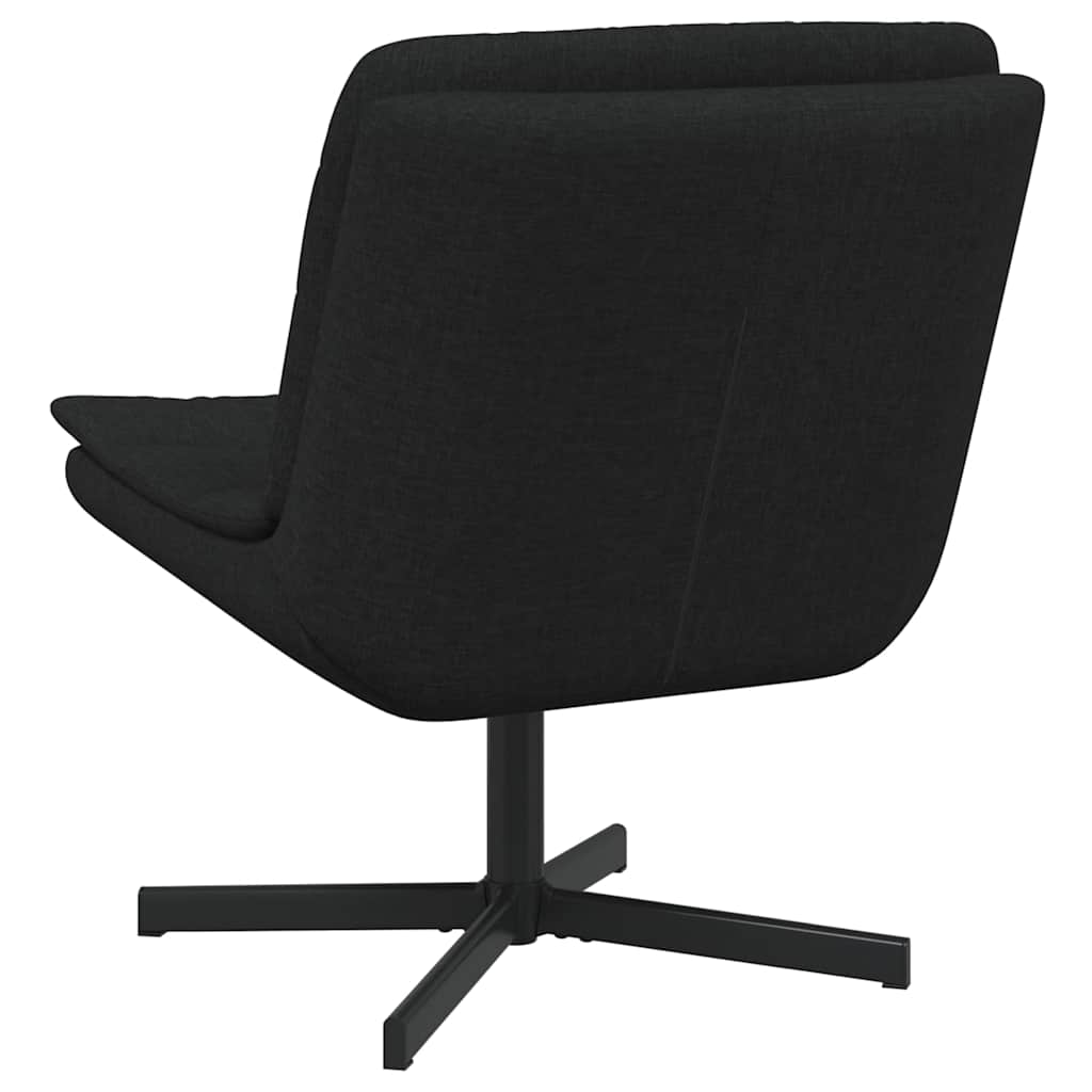 vidaXL Fotel obrotowy Czarny 63 x 75 x 76 cm tkanina