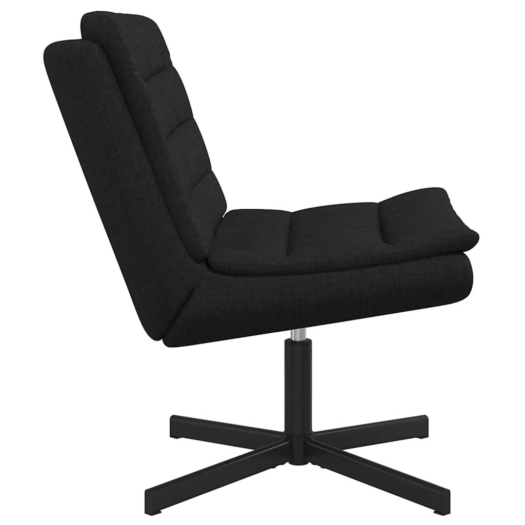 vidaXL Fotel obrotowy Czarny 63 x 75 x 76 cm tkanina
