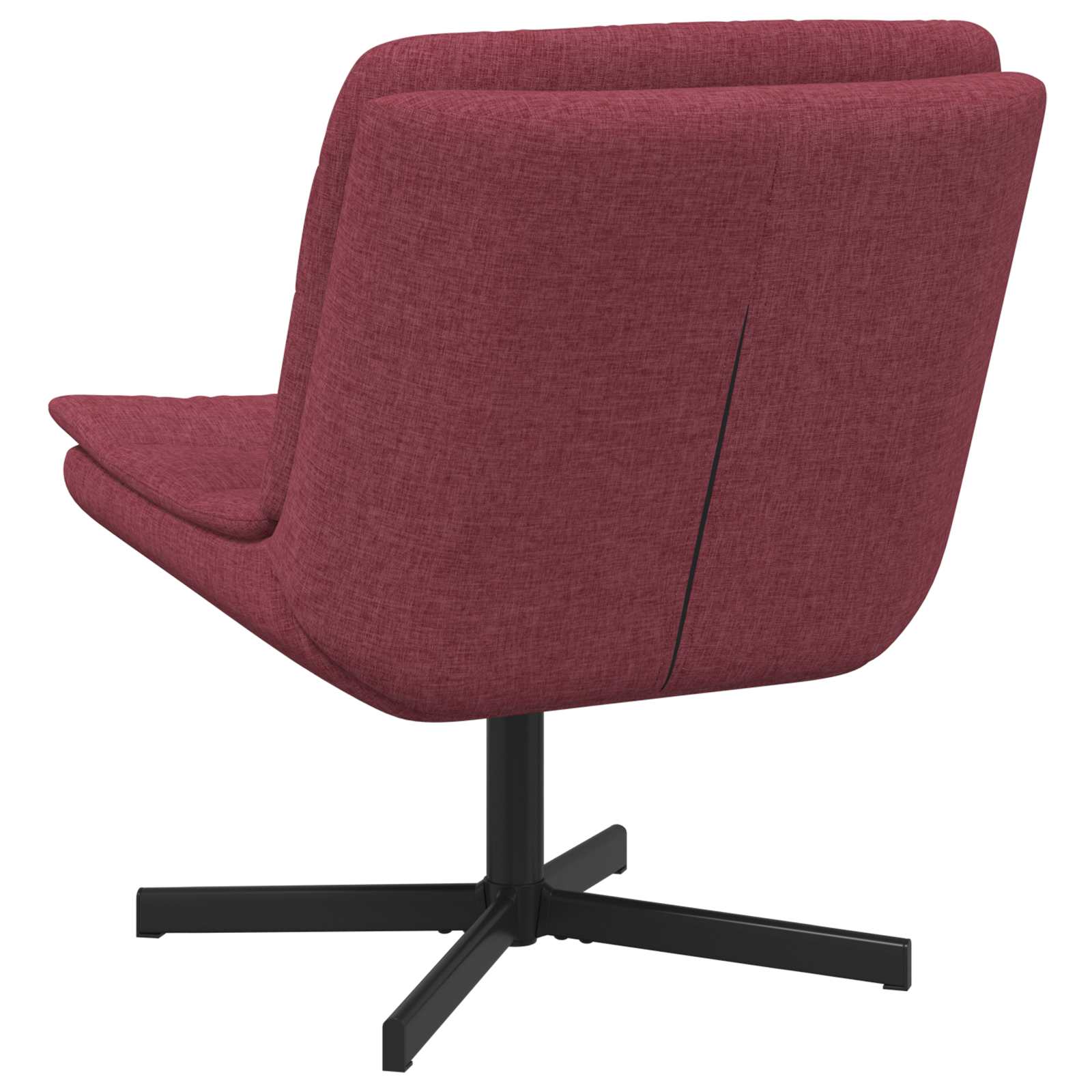 vidaXL Fotel obrotowy Czerwone wino 63 x 75 x 76 cm tkanina