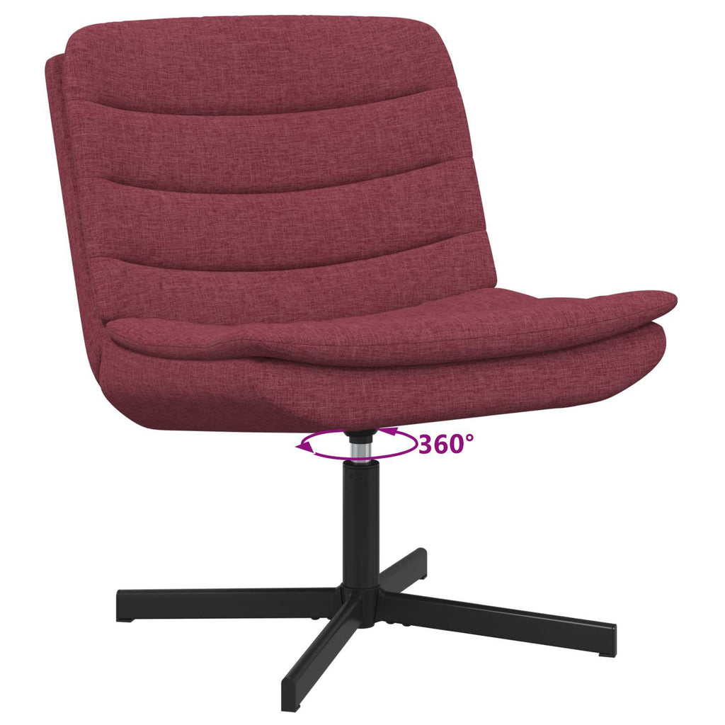 vidaXL Fotel obrotowy Czerwone wino 63 x 75 x 76 cm tkanina
