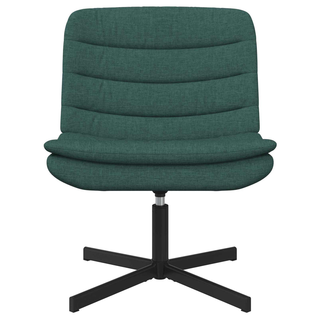 vidaXL Fotel obrotowy Ciemna zieleń 63 x 75 x 76 cm tkanina
