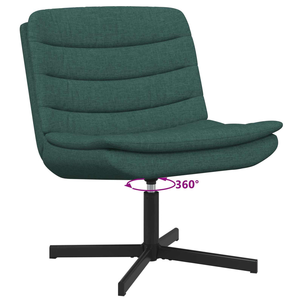 vidaXL Fotel obrotowy Ciemna zieleń 63 x 75 x 76 cm tkanina