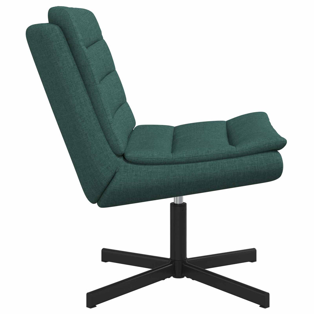 vidaXL Fotel obrotowy Ciemna zieleń 63 x 75 x 76 cm tkanina