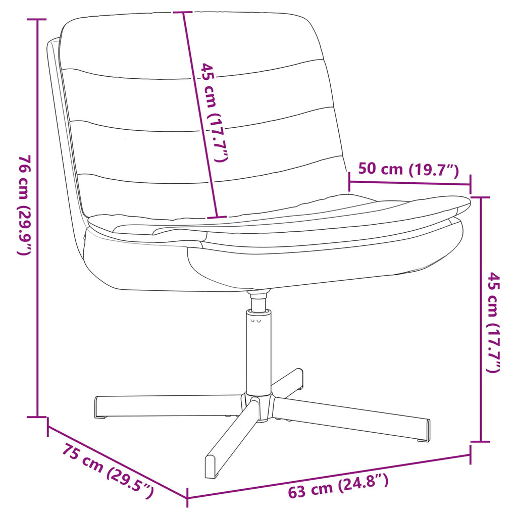 vidaXL Fotel obrotowy Ciemna zieleń 63 x 75 x 76 cm tkanina