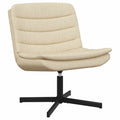 vidaXL Fotel obrotowy Kremowy 63 x 75 x 76 cm tkanina