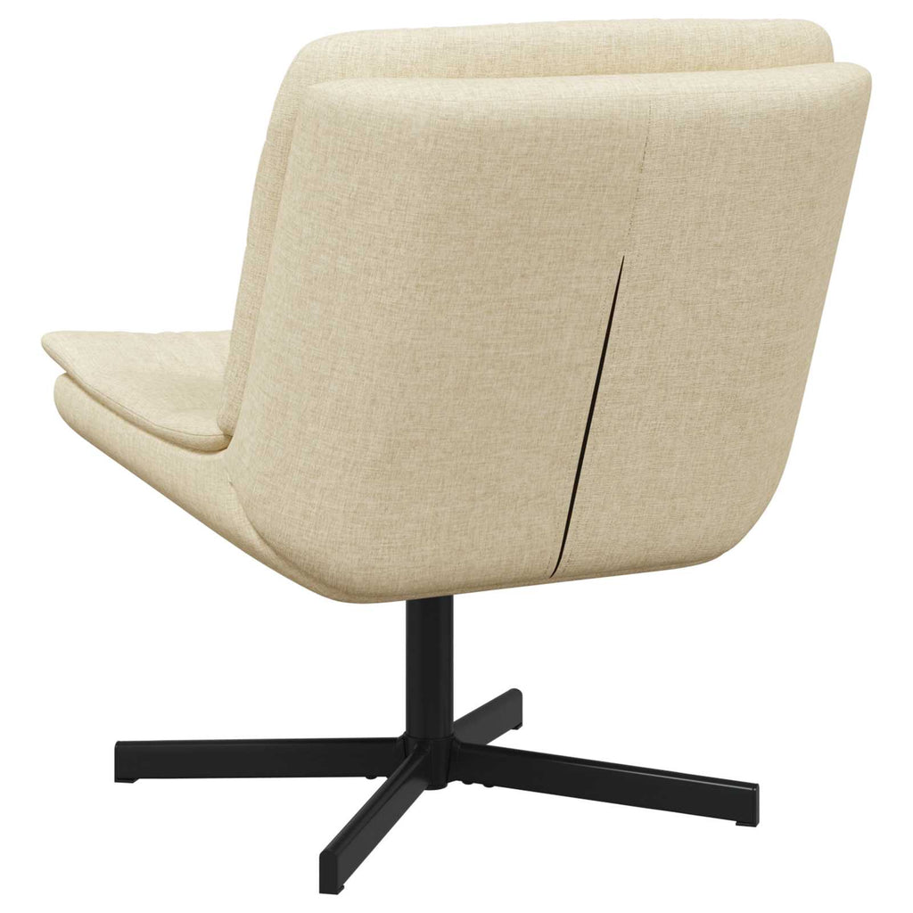 vidaXL Fotel obrotowy Kremowy 63 x 75 x 76 cm tkanina