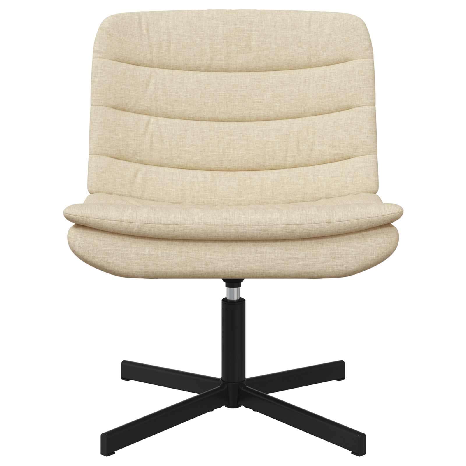 vidaXL Fotel obrotowy Kremowy 63 x 75 x 76 cm tkanina