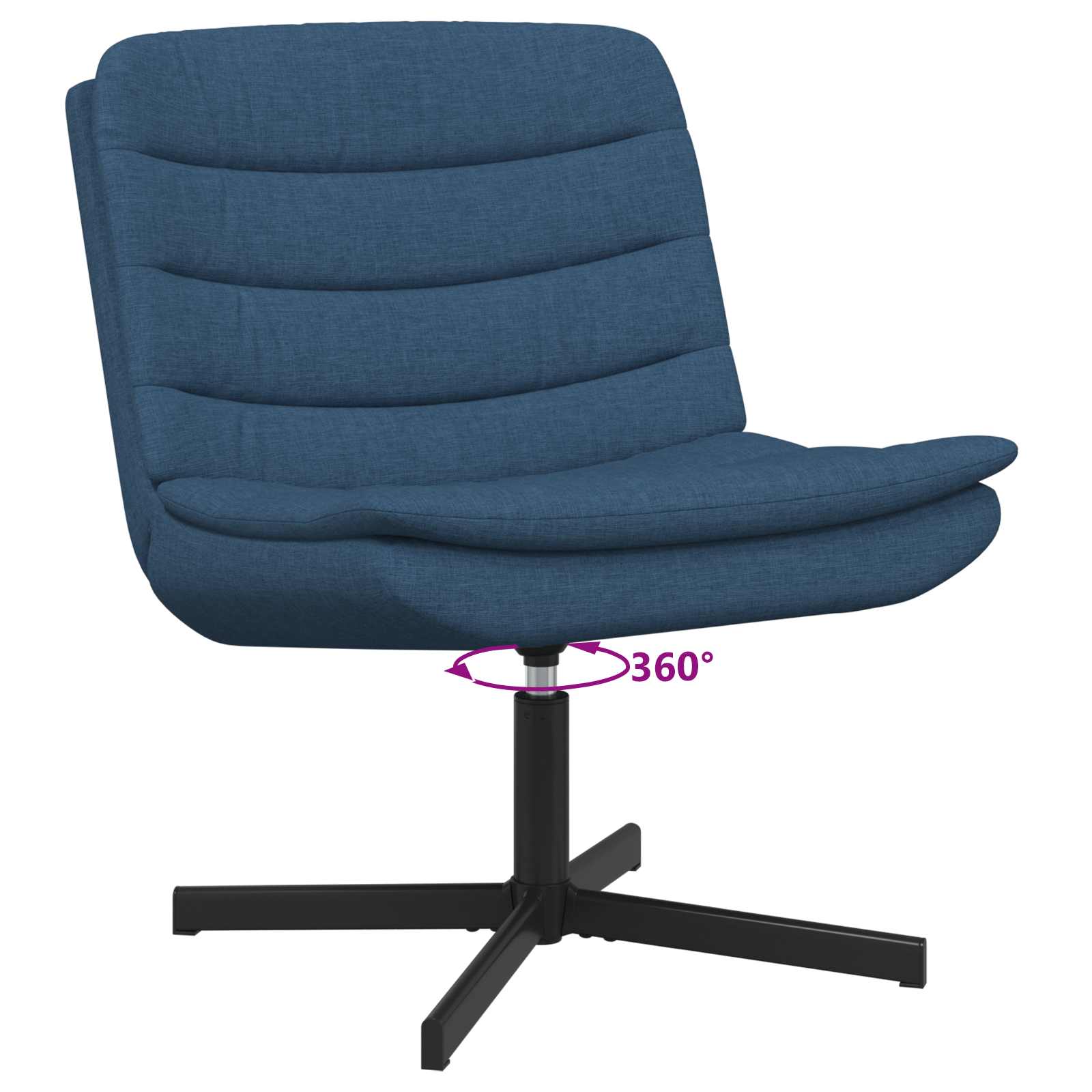 vidaXL Fotel obrotowy Niebieski 63 x 75 x 76 cm tkanina