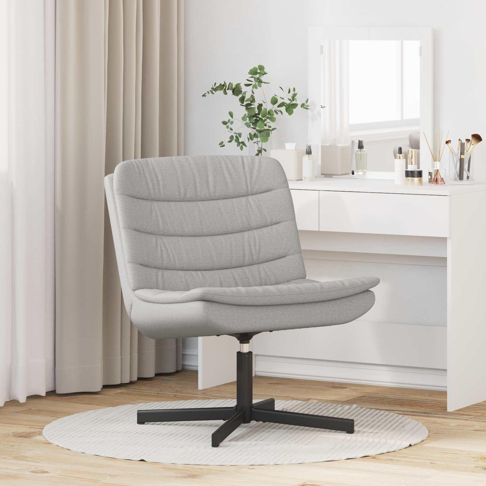 vidaXL Fotel obrotowy Szary chmur 63 x 75 x 76 cm tkanina