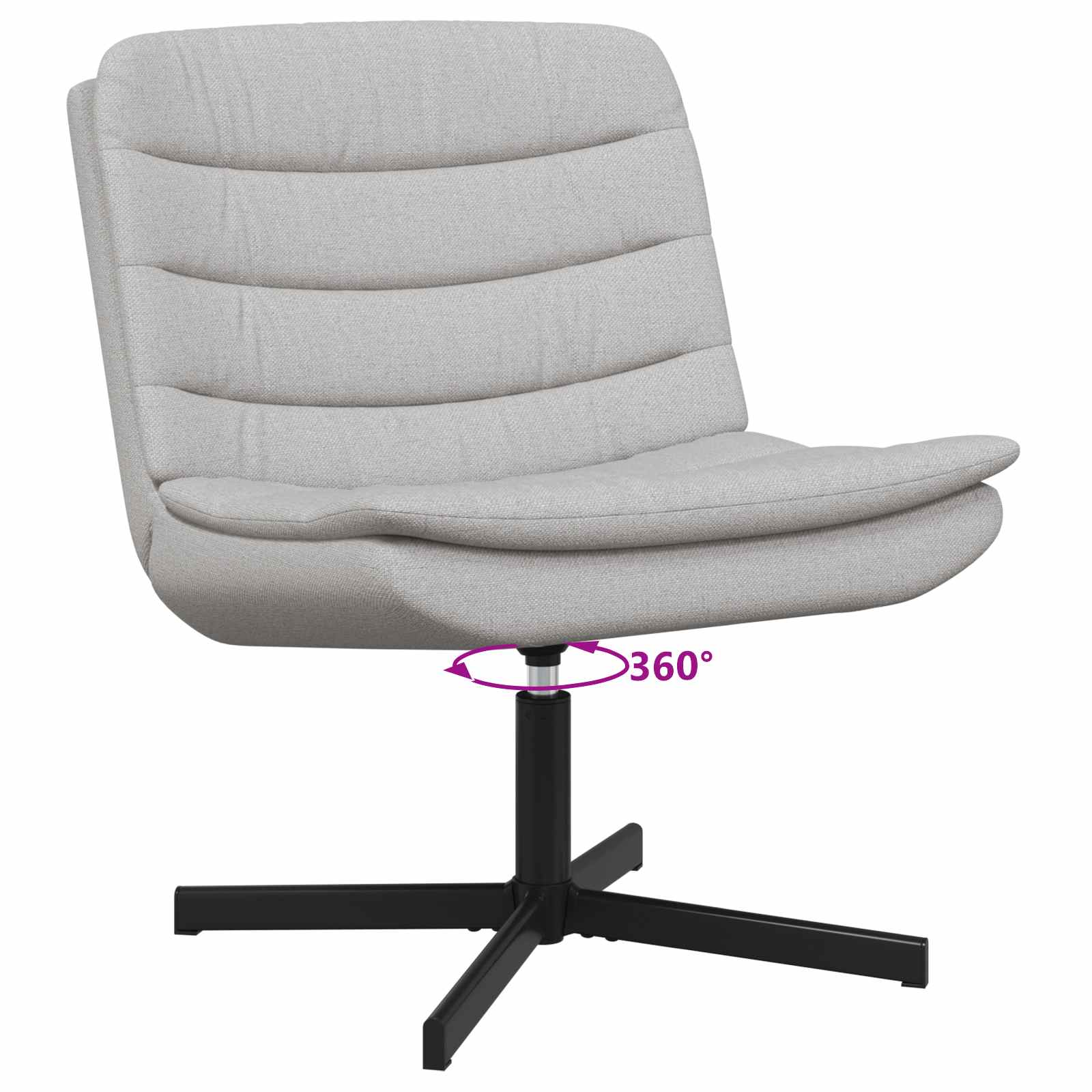 vidaXL Fotel obrotowy Szary chmur 63 x 75 x 76 cm tkanina