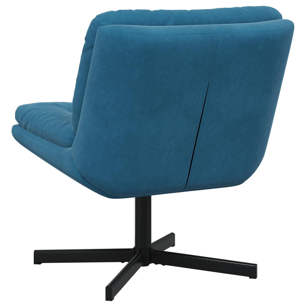 vidaXL Fotel relaksacyjny obrotowy Niebieski 63 x 75 x 76 cm Aksamit