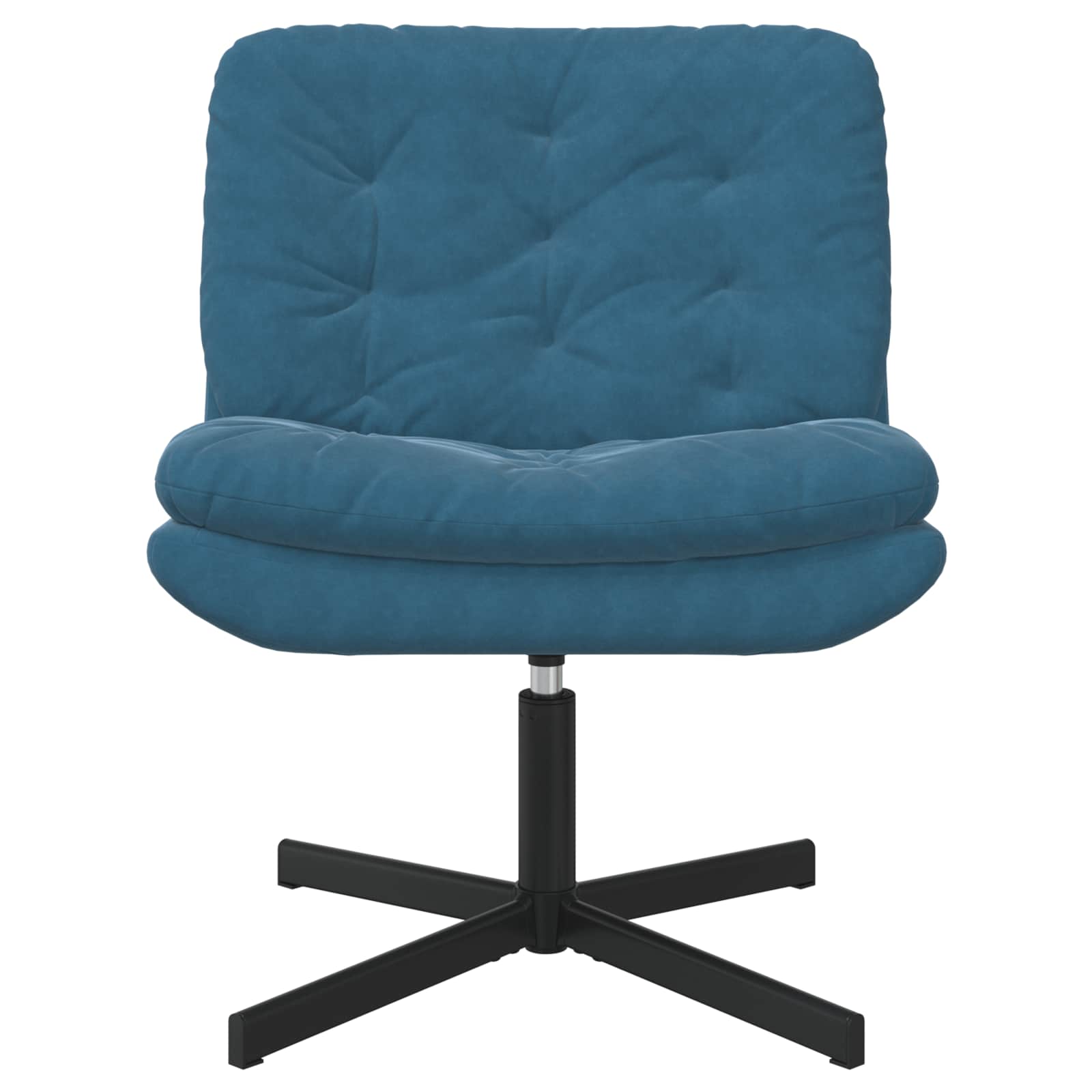 vidaXL Fotel relaksacyjny obrotowy Niebieski 63 x 75 x 76 cm Aksamit