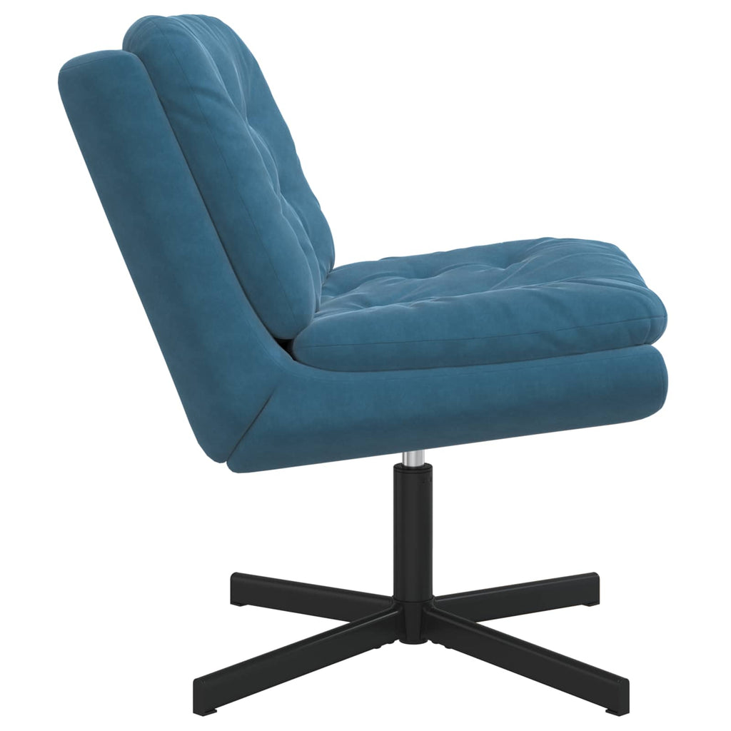 vidaXL Fotel relaksacyjny obrotowy Niebieski 63 x 75 x 76 cm Aksamit
