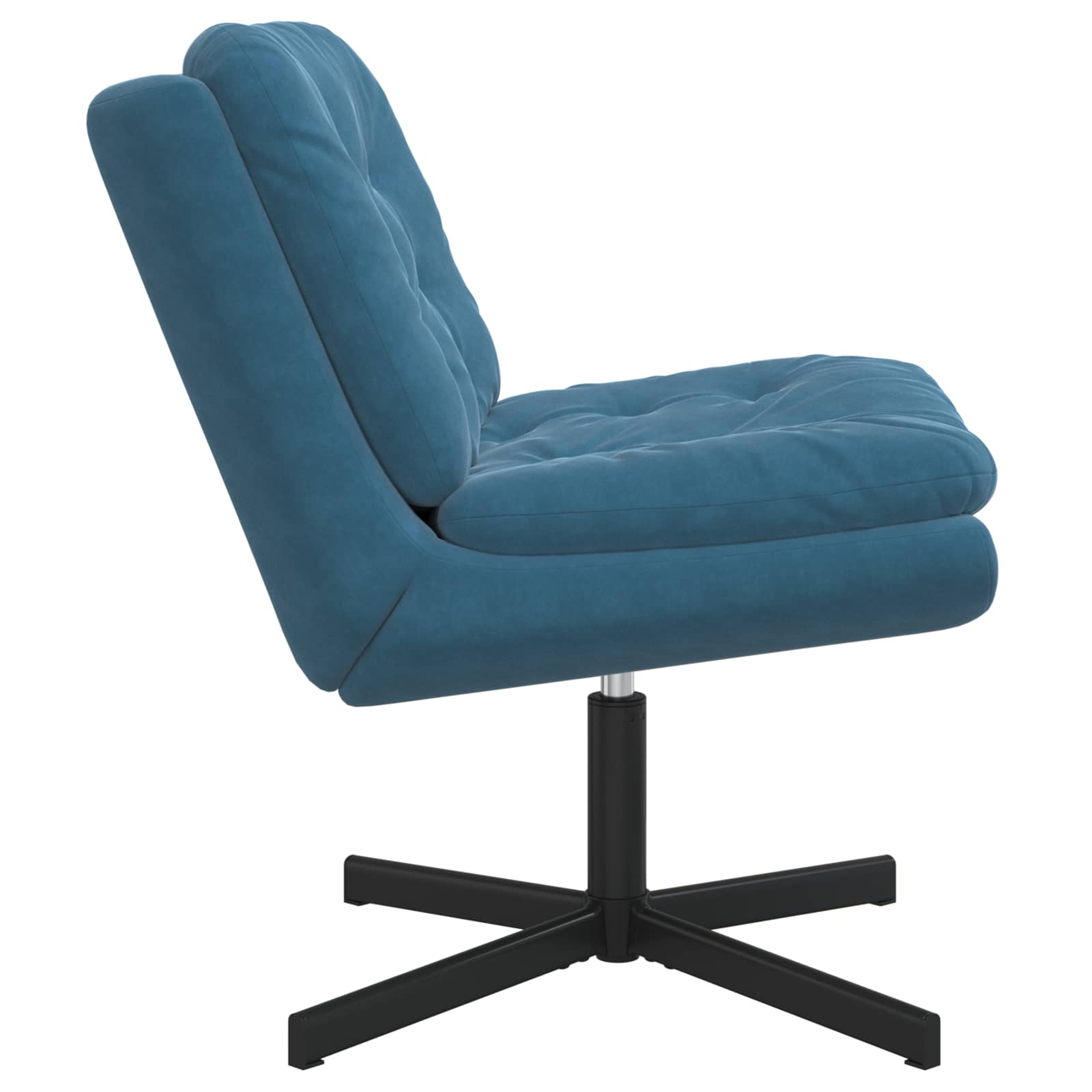 vidaXL Fotel relaksacyjny obrotowy Niebieski 63 x 75 x 76 cm Aksamit