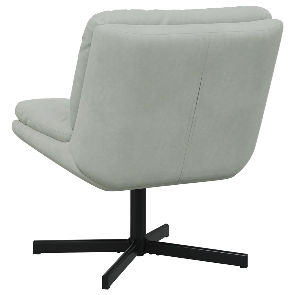vidaXL Fotel relaksacyjny obrotowy Jasnoszary 63 x 75 x 76 cm Aksamit