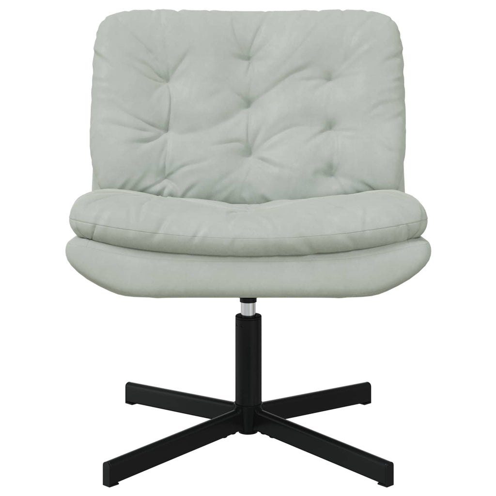 vidaXL Fotel relaksacyjny obrotowy Jasnoszary 63 x 75 x 76 cm Aksamit