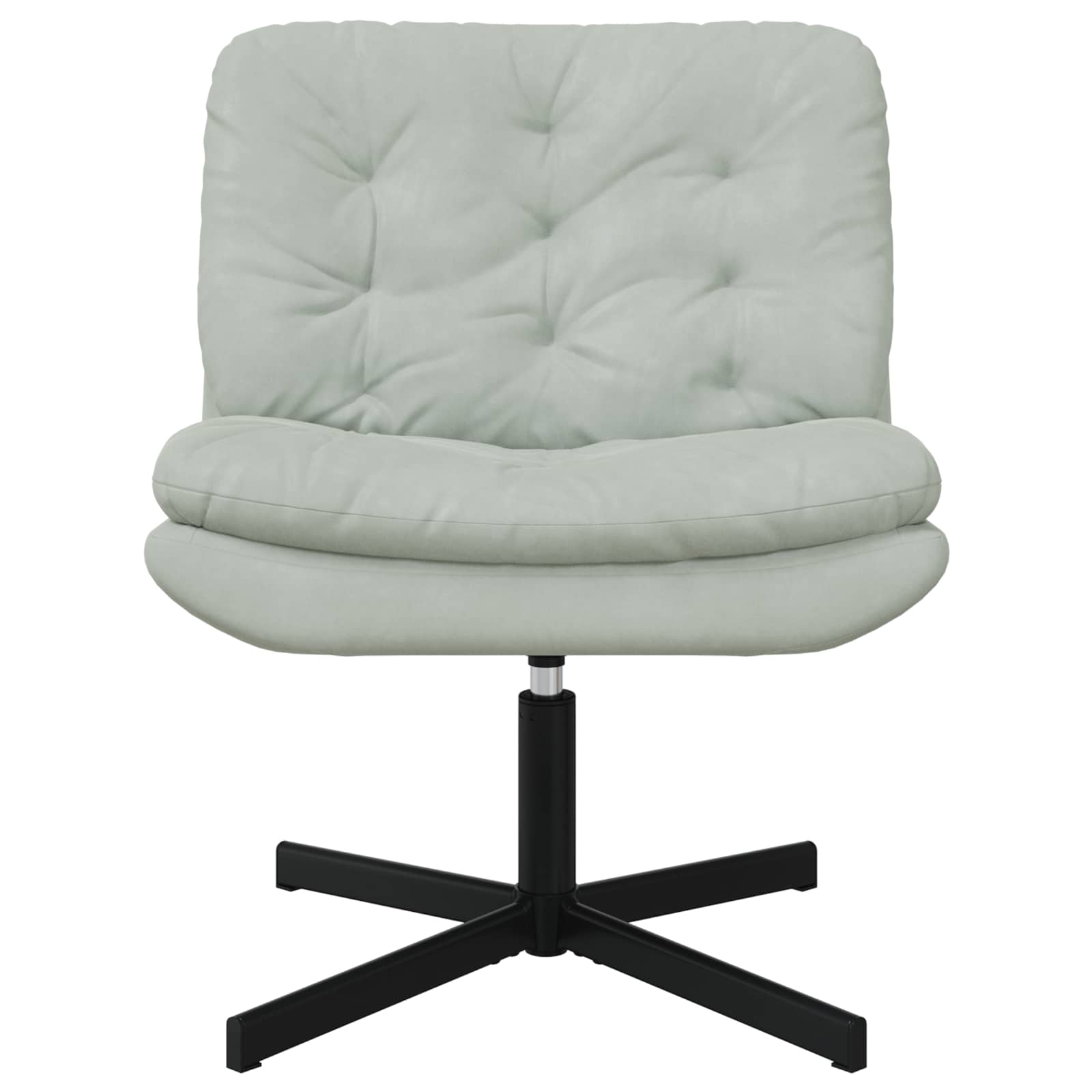 vidaXL Fotel relaksacyjny obrotowy Jasnoszary 63 x 75 x 76 cm Aksamit